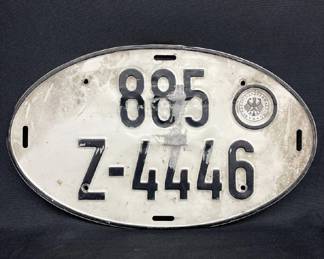 Lot # : 579v - Vintage German license plate
