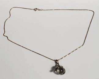 Lot # : 526 - Sterling silver (925) necklace with silver

