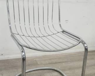 Lot # : 624 - Mid century modern Italian chrome wire chair
