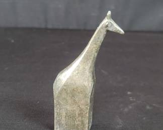Lot # : 143 - Dansk silver plate giraffe paperweight

