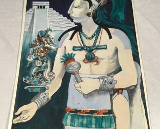 Lot # : 450f - 1963 Watercolor painting
