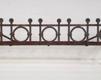 Lot # : 140 - Antique wrought iron wall-mount plant rack

