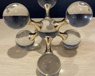 Lot # : 544v - Glass crystal molecule sphere figurine
