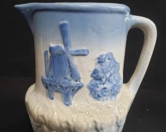 Lot # : 101 - Vintage stoneware salt-glazed pitcher
