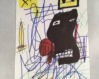 Lot # : 111f - Ink on paper drawing
