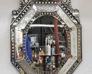 Lot # : 456 - Venetian wall mirror
