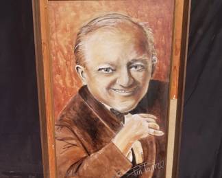 Lot # : 588 - Signed watercolor portrait of Billy Barty
