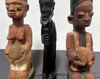 Lot # : 448 - Group of three African wood carvings
