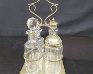 Lot # : 705 - Vintage Electro plate nickel, silver and glass
