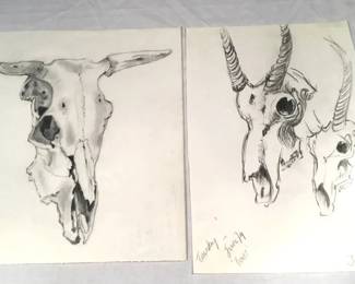 Lot # : 375f - Graphite on paper drawings after Ralph Steadman
