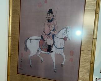 VINTAGE FRAMED CHINESE PAINTING ON SILK