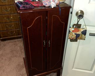 CHERRY JEWELRY ARMOIRE