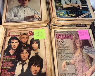 LATE 1970'S LARGE FORMAT ROLLING STONE MAGAZINES