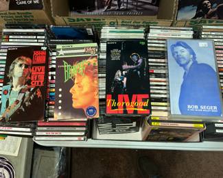 SEVERAL COLLECTABLE VHS ROCK VIDEOS