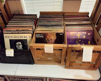 Three crates of great albums priced $3 to $5 - even these are in great condition!