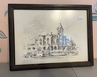 1955 SKETCH OF VICTORIA COUNTY COURTHOUSE