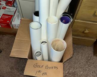 Various golf posters