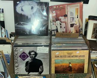 BOX FULL OF MOSTLY ROCK LP PROMOS - SOME REAL TREASURES IN HERE!