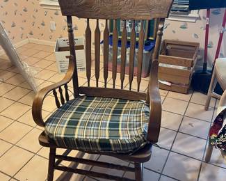 ANTIQUE PRESSBACK ROCKER