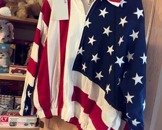 VINTAGE AMERICAN FLAG JACKET XL