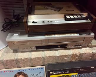 DVD / VHS DUAL DECK & A VINTAGE SUPERSCOPE CASSETTE DECK