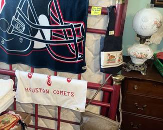 VINTAGE IRON BED w/ RAILS AND MATTRESS SET