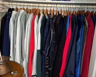 CLOSET FULL OF MEN'S JACKETS