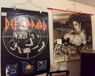 LARGE DEF LEPPARD & MADONNA "LIKE A VIRGIN" POSTERS