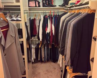 MASSIVE CLOSET THAT IS JAM -PACKED WITH FINE CLOTHING!