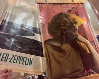 MARILYN MONROE MYLAR POSTER & LED ZEPPELIN "CODA" POSTER