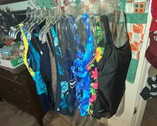 RACK FULL OF SWIMSUITS