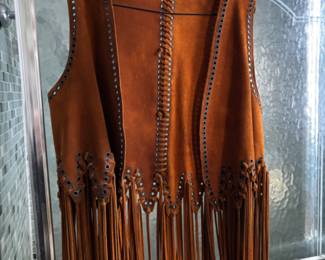 1970’s leather fringe vest