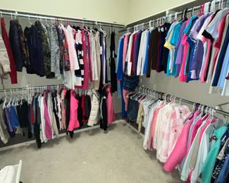 All namebrand clothes, almost half with tags, all smalls
