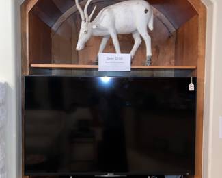 Large vintage wooden deer