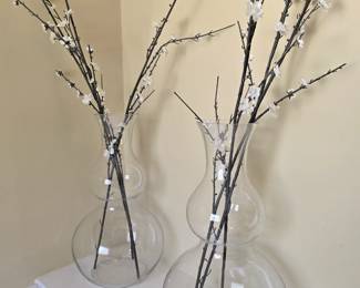 Pair of the LARGE glass vases
