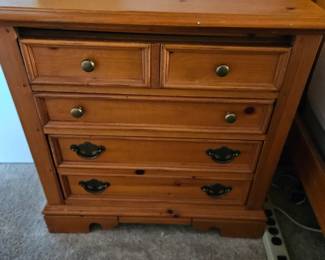 There are two nightstands, 30 in by 18 in