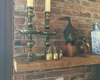Great Brass Large Candlesticks
