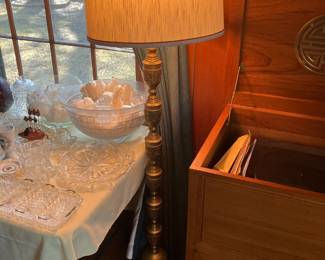 Tall Vintage Brass Floor Lamp