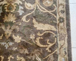 Taupe, Beige, Sea Foam Blue Toned Wool Area Rug