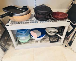 Cast Iron Pot and Pans, etc.