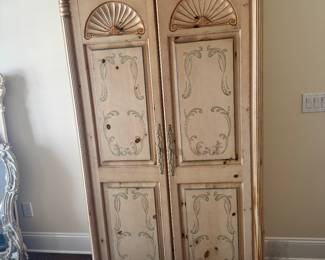 Blonde Hand Painted Wardrobe