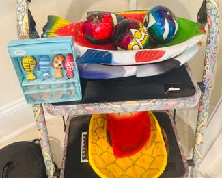 Step Stool, Wood Dishes