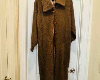 Women's Angora Trench Coat Size L