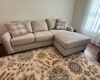 Upholstered L Shaped Sofa with Chaise