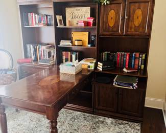 Walnut Office Desk/Shelving