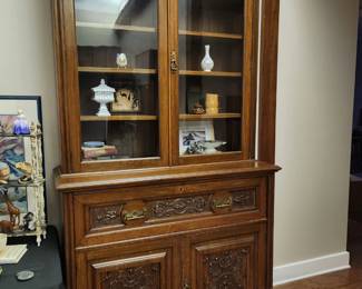 Gorgeous French desk with cabinet top