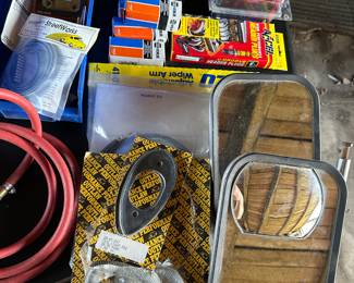 More vintage car parts mirrors many of them unopened