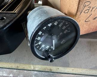 A nice old vintage speedometer with 0 miles on it
