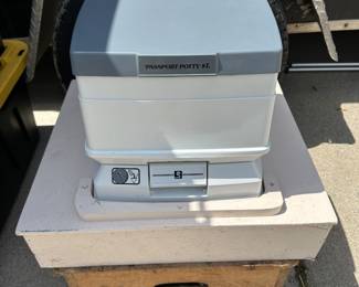 If you’ve never had a pot to piss in now you can own your own! This is a travel camping portable toilet! This goes along with a lot of camping equipment we have!