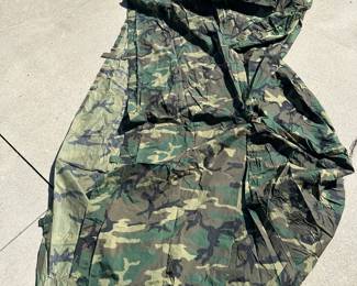 This is a large camouflage fishing boat cover for duck hunting